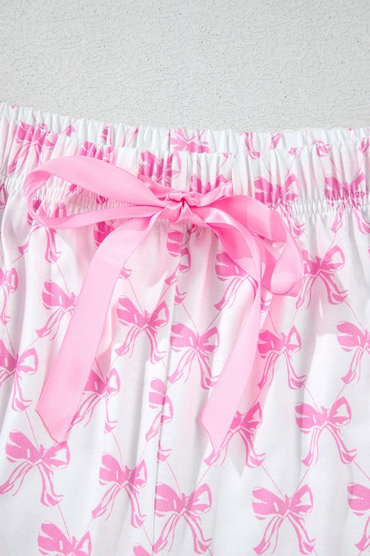 Feminine Bowknot Pajama Set
