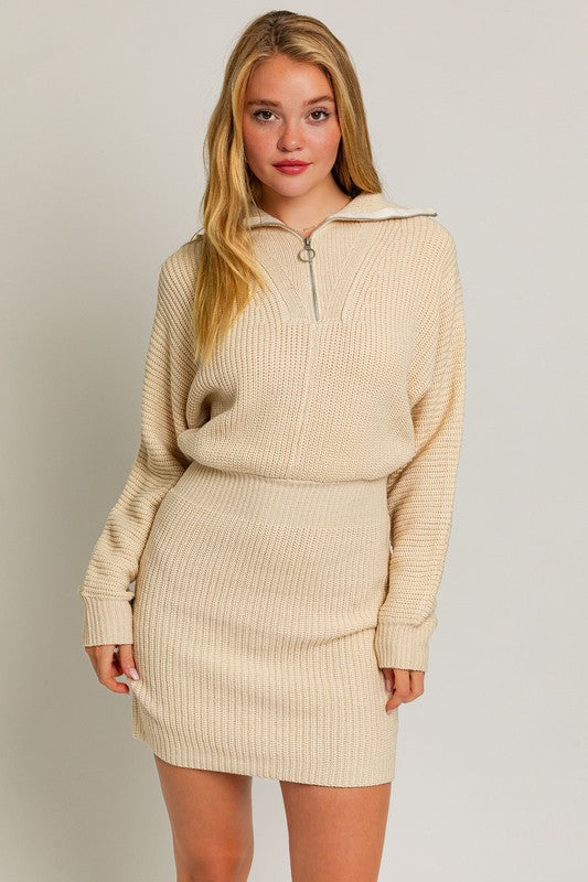 Zip It Up: Cozy Sweater Dress Chic!